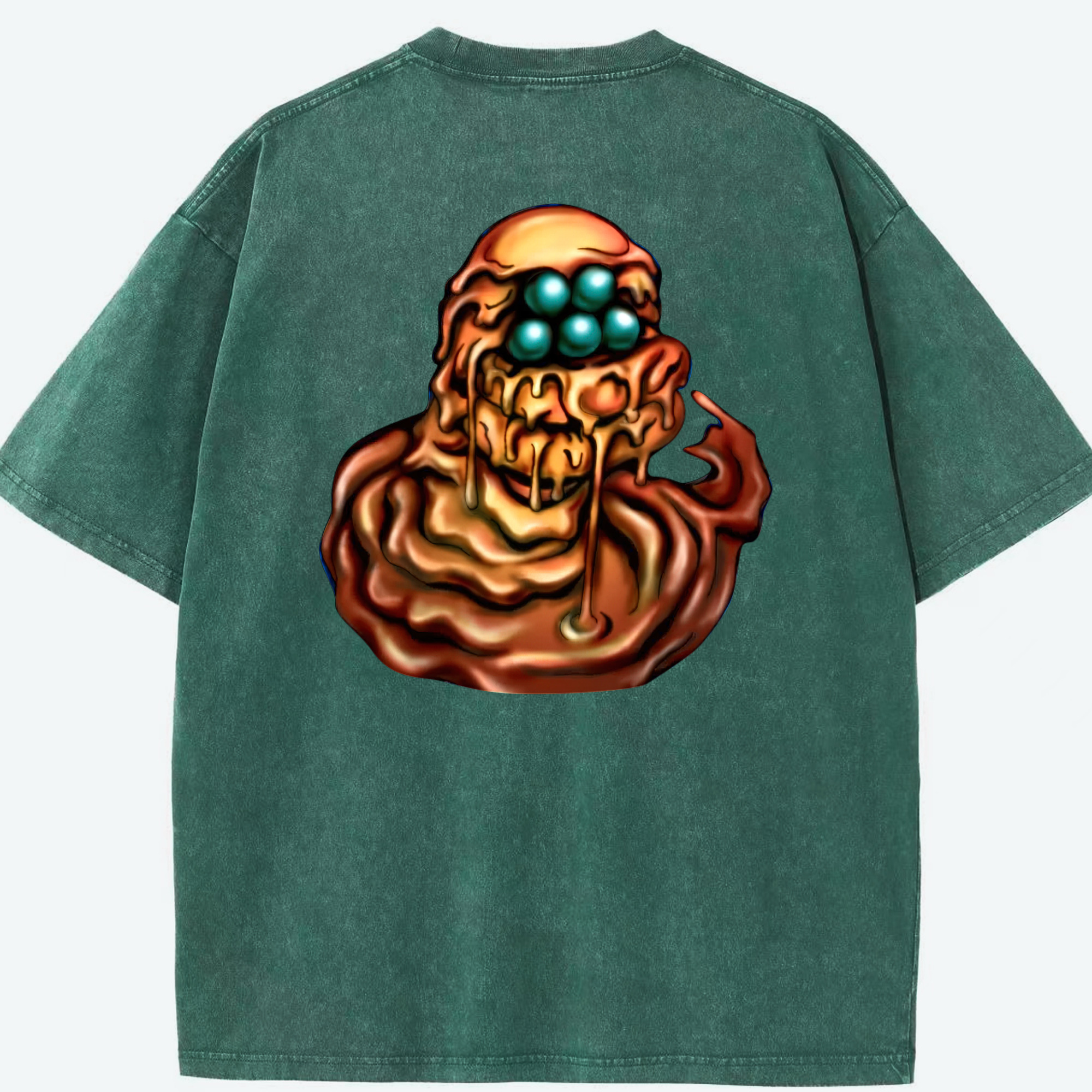 （画像用） 遊☆戯☆王 Yu-Gi-Oh! 綿100% ヴィンテージ風 半袖Tシャツ（背面プリント）